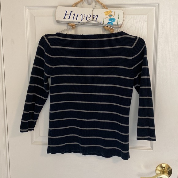 Lauren Ralph Lauren Sweater - Navy Blue/Gray - Small - Picture 3 of 3